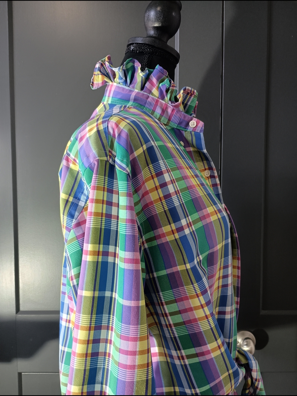 Upcycled Women's Ralph Lauren Ruffled Collar Shirt #040 - Picture 5 of 7